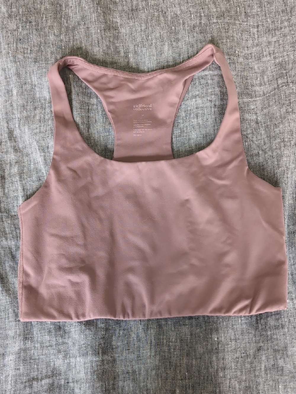 RARE Girlfriend Collective Paloma Bra - Rose Quartz - Size M